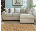 Harry Small Right Hand Corner Chaise Sofa - Stone