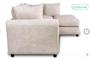 Harry Small Right Hand Corner Chaise Sofa - Stone