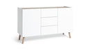 Habitat Skandi 2 Door 3 Drawer Sideboard - White Two Tone