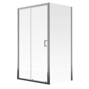 Aqualux Edge 6 Rectangular Shower enclosure with Sliding door (W)1200mm