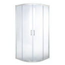 Cooke & Lewis Onega Quadrant Chrome effect frame Quadrant Shower enclosure with Corner entry double sliding door (W)800mm (D)800mm