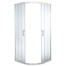 Cooke & Lewis Onega Quadrant Chrome effect frame Quadrant Shower enclosure with Corner entry double sliding door (W)800mm (D)800mm
