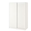 KLEPPSTAD Wardrobe with sliding doors, white, 117x176 cm