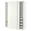 PAX / MEHAMN Wardrobe, white, 150x66x201 cm