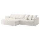 GRÖNLID 4-seat sofa with chaise longues, Inseros white