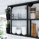 Corner kitchen, anthracite/grey frame + Hoover Appliances + Installation