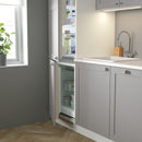 Corner kitchen, white/grey frame + Hoover Appliances + Installation