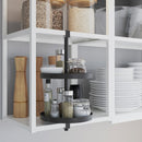 Corner kitchen, white/oak effect + Hoover Appliances + Installation