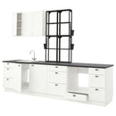 Kitchen, anthracite/white frame, 323x63.5x241 cm+ Bush Appliances + Installation