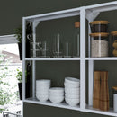 Kitchen, white/grey frame, 323x63.5x241 cm + Hoover Appliances + Installation