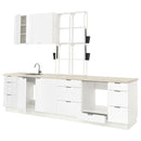 Kitchen, white/high-gloss white, 323x63.5x241 cm + Hoover + Installation
