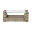 GoodHome Maevea Rattan effect 4 seater Coffee set