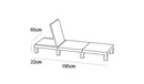 Keter Daytona Rattan Effect Sun Lounger - Graphite476/7947