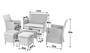 Argos Home 6 Seater Rattan Effect Sofa Set - Dark Grey743/7377