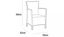 Keter Iowa 2 Seater Rattan Effect Bistro Set - Cappuccino616/4081