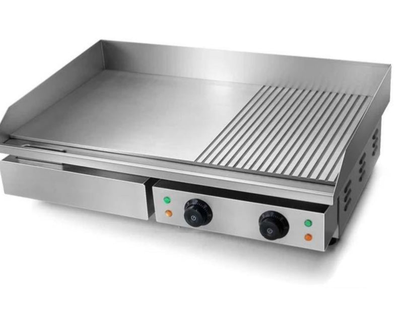 Adexa EGDMX2 Professional Griddle Electric 28 Inch 2 zones Smooth/Ribbed