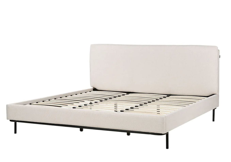 CORIO Bed : Fabric 180 x 200 cm (King) Light Beige