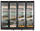 Commercial Display Refrigerator Four Glass Door 1650 litres Black