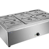 Commercial Electric Bain Marie 6 pan 3000W Countertop