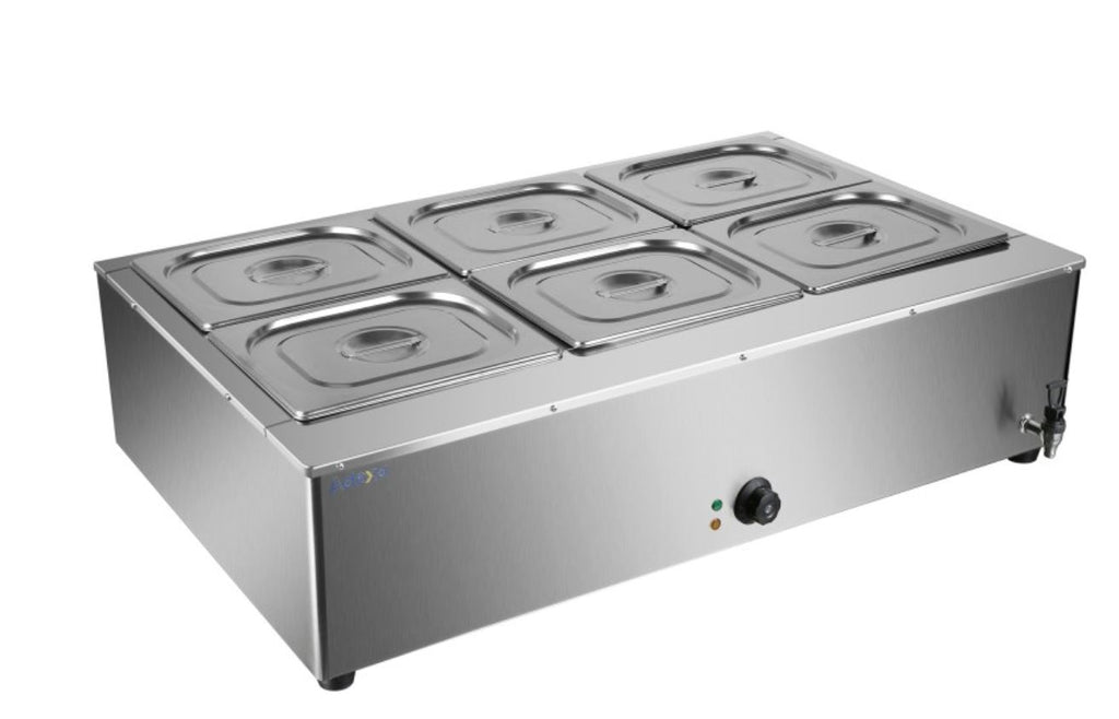 Perfect Countertop Commercial Electric Bain Marie 6 pan 3000W Countertop