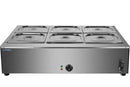 Commercial Electric Bain Marie 6 pan 3000W Countertop