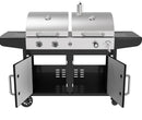 Adexa Commercial Gas & Charcoal Combo BBQ Grill with Double Hood