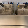 Commercial Double Deep Fat Fryer 12 + 12 litres 2x3kW Countertop