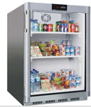 Commercial Refrigerator Undercounter 130 litres Stainless steel Single glass door