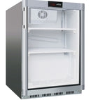 Commercial Refrigerator Undercounter 130 litres Stainless steel Single glass door