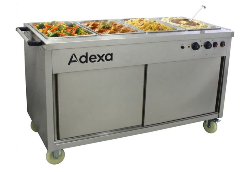 Adexa HXYH4W1 Mobile Bain Marie top Hot Cupboard