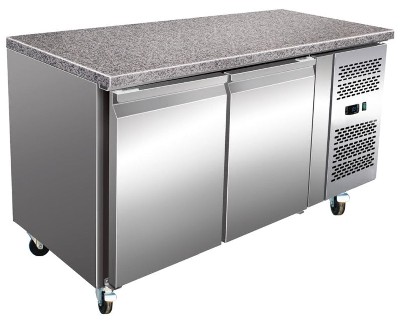 Adexa PA15 Commercial Refrigerated Counter with Marble top : 2 doors