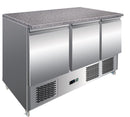 Adexa MTS93 Refrigerated Prep Counter Marble top 3 doors