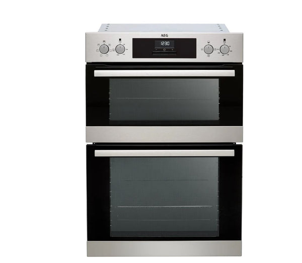 AEG DEB331010M Built In Electric Double Oven - Stainless Steel