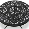 POSITANO Luxurious Garden & Patio Table & 4 Large Chairs with Armrests Cast Aluminium