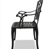 POSITANO Luxurious Garden & Patio Table & 4 Large Chairs with Armrests Cast Aluminium