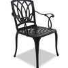 POSITANO Luxurious Garden & Patio Table & 4 Large Chairs with Armrests Cast Aluminium