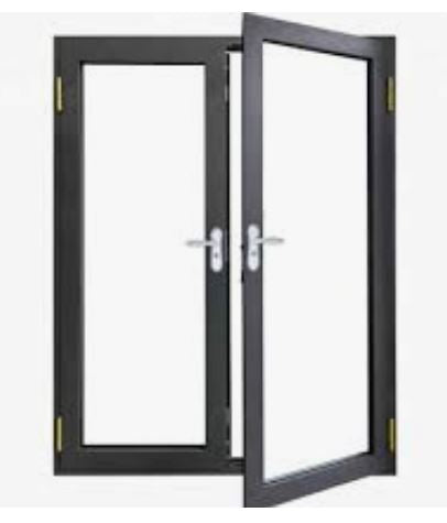 Aluminium Casement Door H 82 " x  W 68"