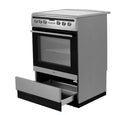 Amica 608CE2TAXX 60cm Wide Single Oven Electric Cooker with Ceramic Hob - Stainless Steel