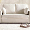 Julian Bowen Ottilie Fabric 2 Seater Sofa Bed Wooden Feet - Beige