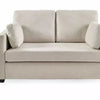 Julian Bowen Ottilie Fabric 2 Seater Sofa Bed Wooden Feet - Beige