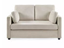 Julian Bowen Ottilie Fabric 2 Seater Sofa Bed Wooden Feet - Beige