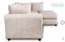 Harry Small Right Hand Corner Chaise Sofa - Stone