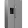 Beko HarvestFresh™ ASP342VPS Plumbed Frost Free American Fridge Freezer - Stainless Steel Effect