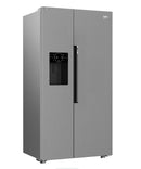 Beko HarvestFresh™ ASP342VPS Plumbed Frost Free American Fridge Freezer - Stainless Steel Effect