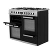 Beko KDVF100X 100cm wide Dual Fuel Range Cooker with Gas Hob - Stainless Steel