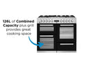 Beko KDVF100X 100cm wide Dual Fuel Range Cooker with Gas Hob - Stainless Steel
