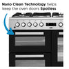 Beko KDVF100X 100cm wide Dual Fuel Range Cooker with Gas Hob - Stainless Steel