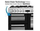 Beko KDVF100X 100cm wide Dual Fuel Range Cooker with Gas Hob - Stainless Steel