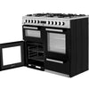 Beko KDVF100X 100cm wide Dual Fuel Range Cooker with Gas Hob - Stainless Steel