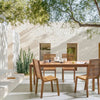 OMBRIANO Garden Dining Set 4 Seater Certified Acacia Wood Light Brown